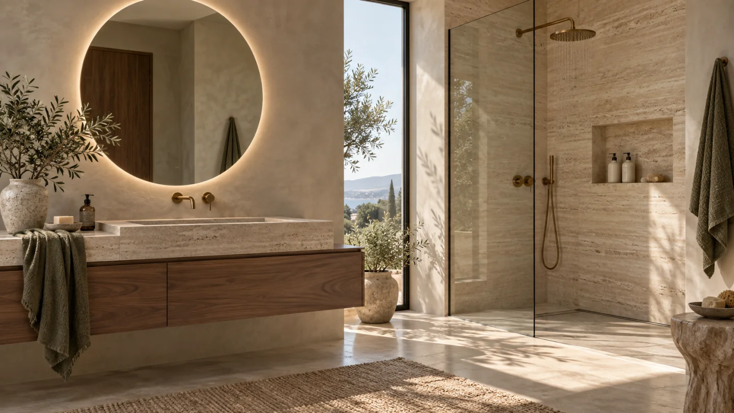 Concepto ilustrativo de baño