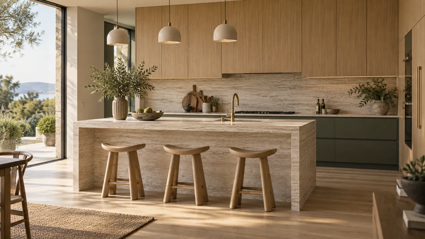 Concepto de cocina de madera