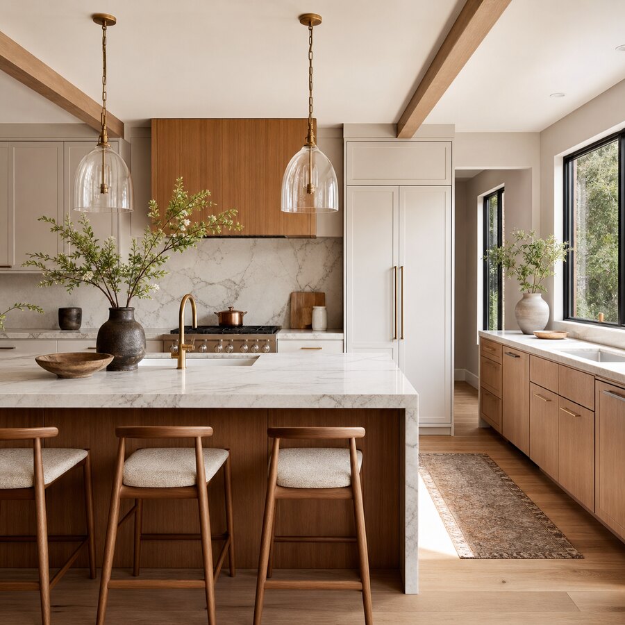 Cocina pequeña después de probar ideas de renovación con IA